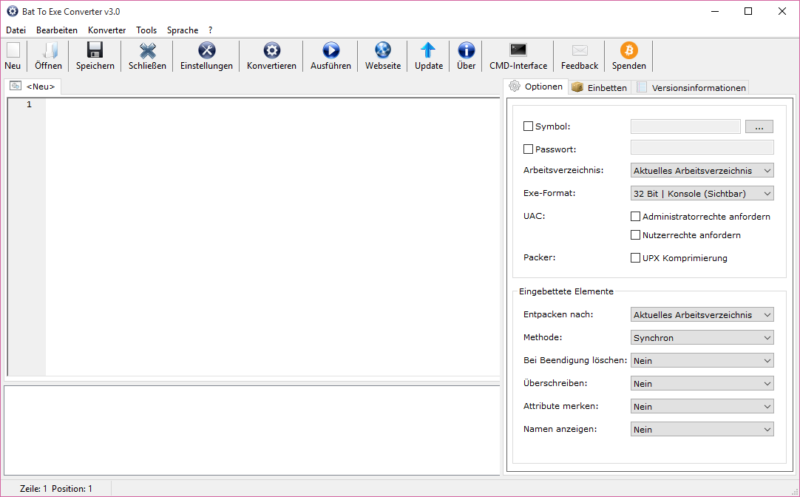 Screenshot for Bat To Exe Converter 1.6