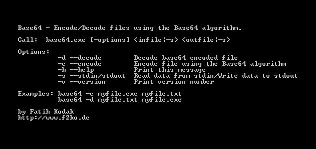 Base64 De-/Encoder screen shot